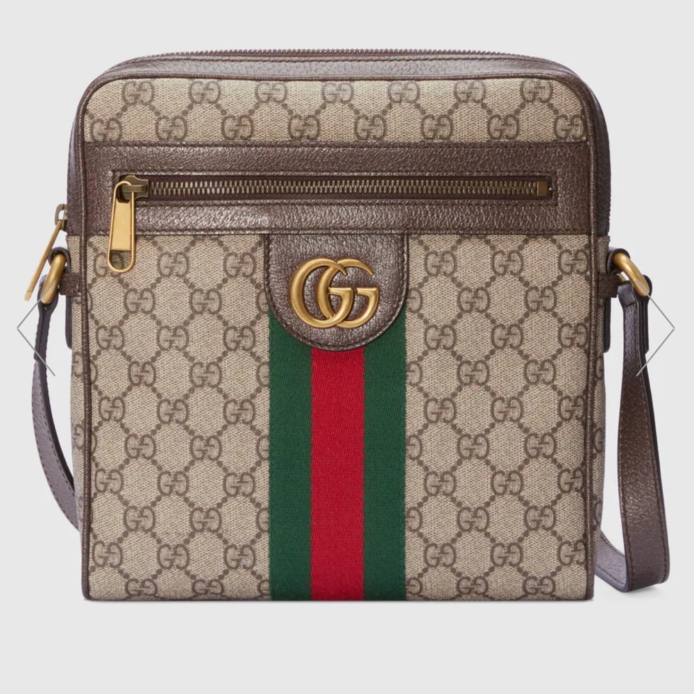 NEW 💯AUTHENTIC Gucci OPHIDIA GG SMALL MESSENGER BAG🤎❤️💚 - Picture 4 of 15